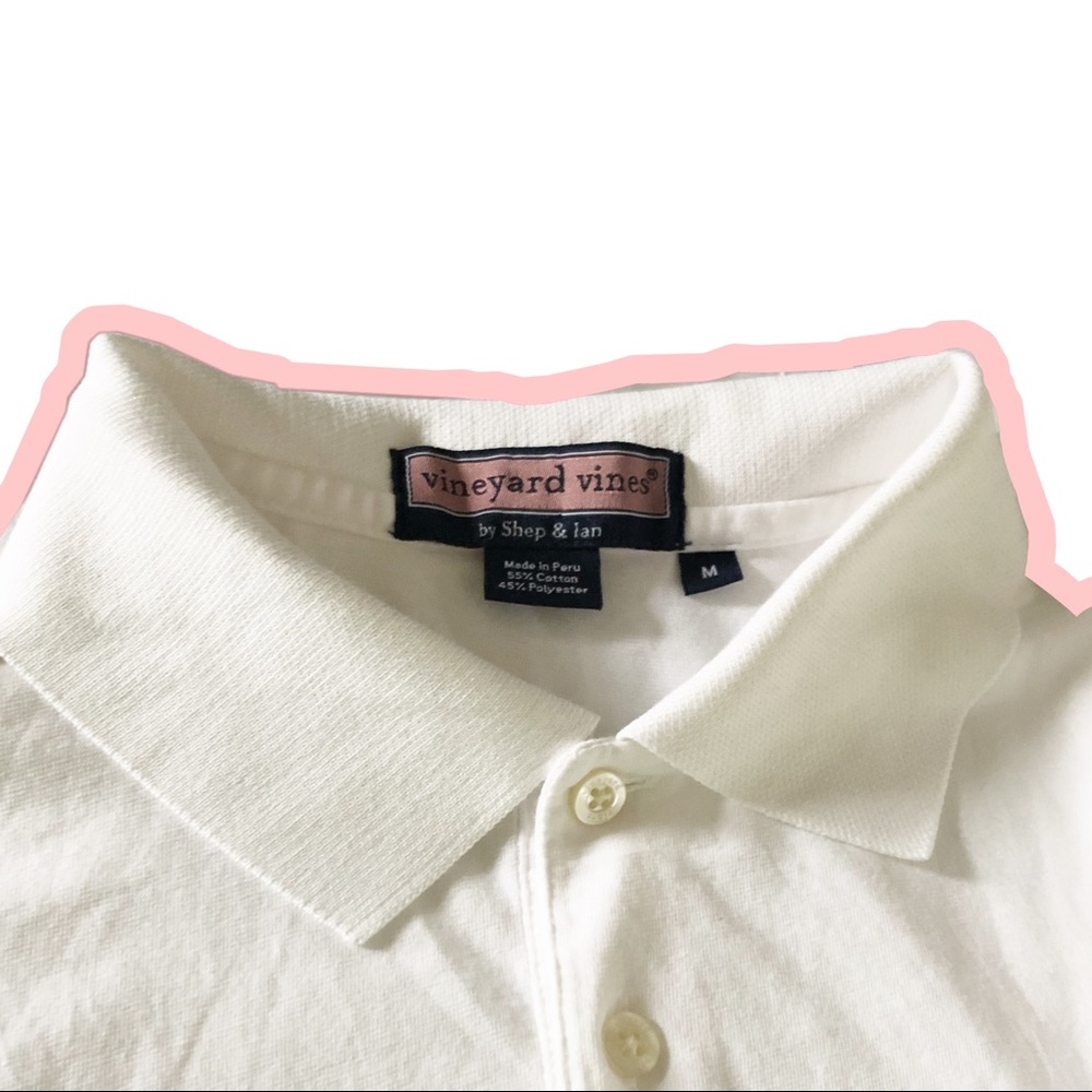 🐳 Vineyard Vines  - Pure White Polo ✨